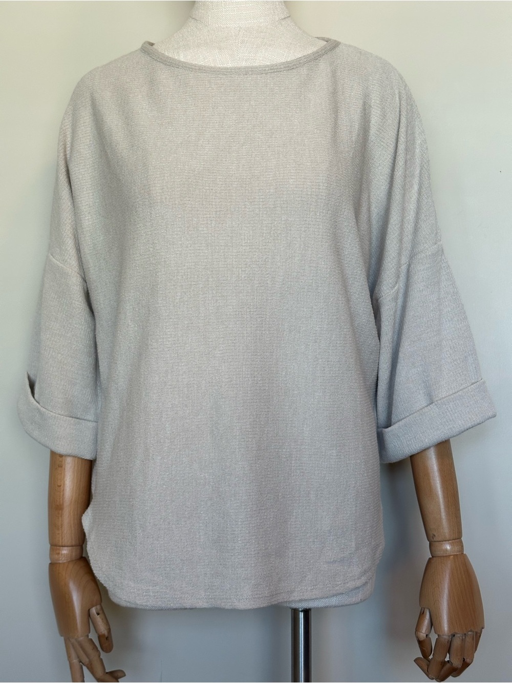 Max Studio Oversized Rolled Sleeve Sweater in Oatmeal - Like New!